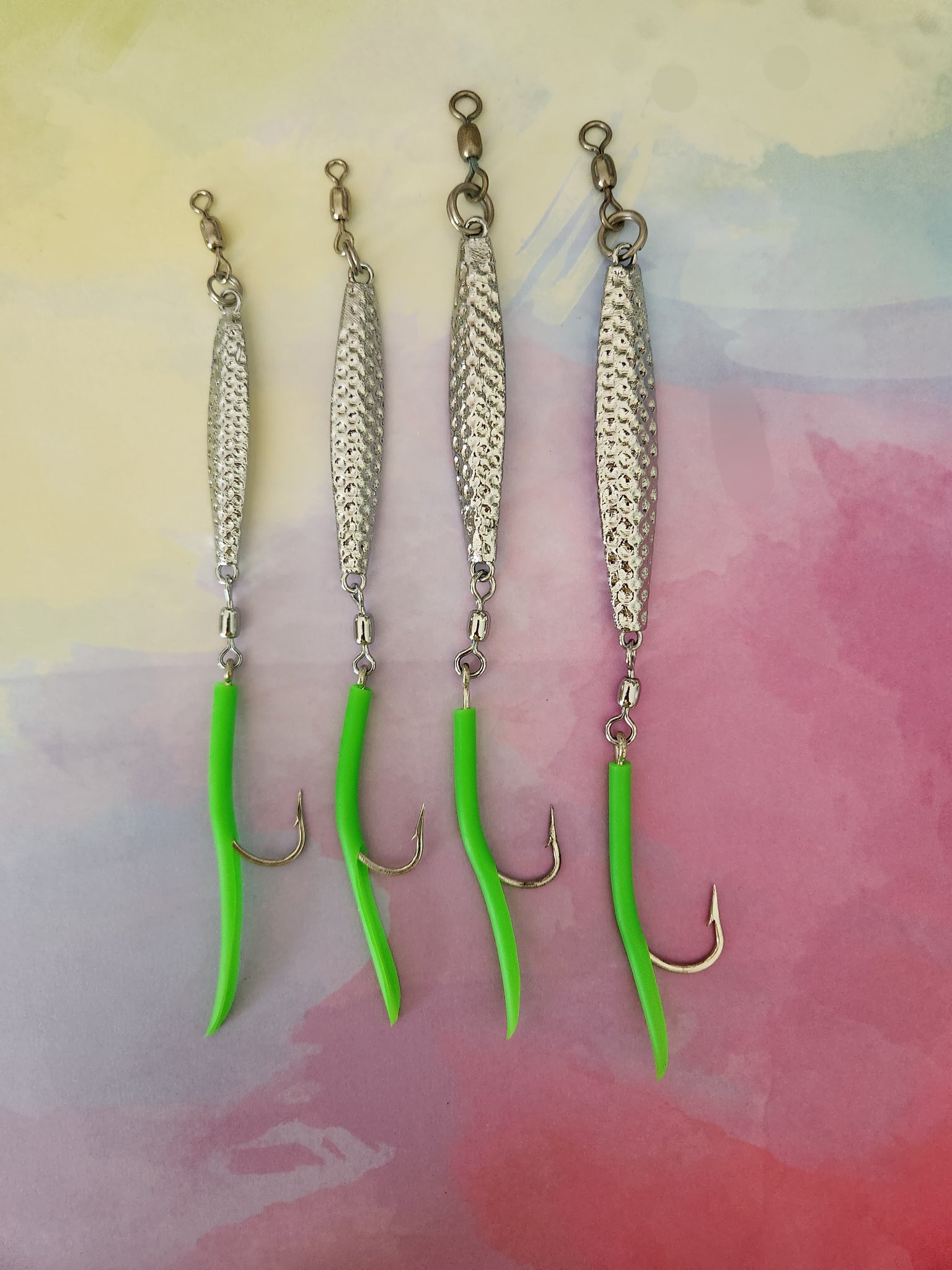 ava 47 fishing lure Diamond jig, hammered chrome, extra small – North Atlantic Jigs & Tackle