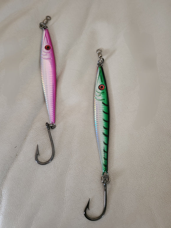 commercial tuna lift pole fishing jigs for sale 5" Eddie Bomb 16oz Jigs, 2 Pieces Crimson Red Polka Dot, Unrigged, Heavy BFT Vertical Flat Fall Bluefin,Tuna Gear : Sports & Outdoors The Captain Corys Tuna Jig Squid Pink takes that proven color and dials it up with a full UVT Fishing - Captain Cory's
