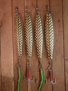 Diamond Jig, Hammered, gold, extra large
