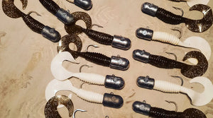 ***NEW***Bullet Head Jigs with Grub Tails